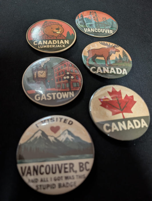 Pre-Made 75mm Badges